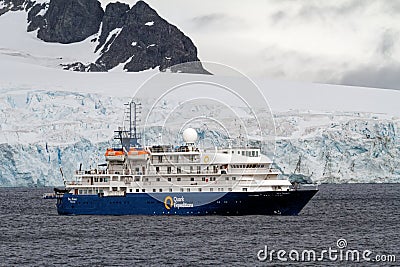 Antarctica Wildlife Expedition - Quark Expeditions Sea Spirit Cruise Ship Editorial Stock Photo