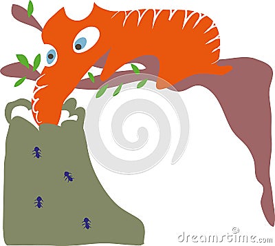 Anteater cartoon. Stock Photo