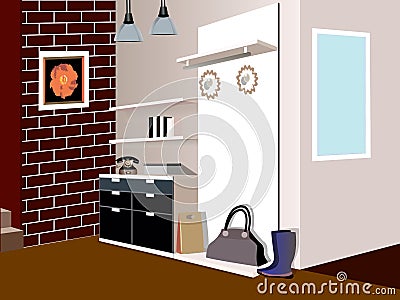 Antechamber design Vector Illustration