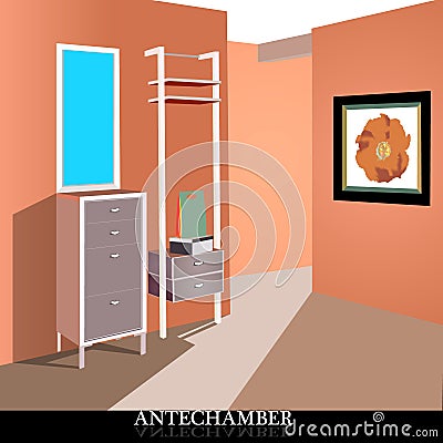 Antechamber design Vector Illustration