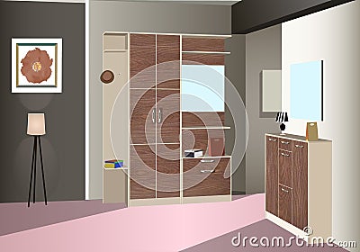 Antechamber design Vector Illustration