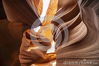 The Antelope Canyons, lower canyon Stock Photo