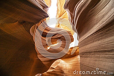 The Antelope Canyons, lower canyon Stock Photo