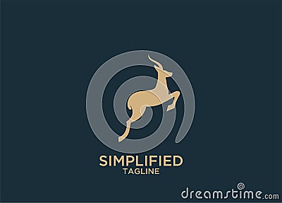 Antelope logo icon designs illustration Cartoon Illustration