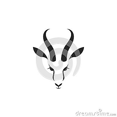 Antelope springbok. Logo Vector Illustration