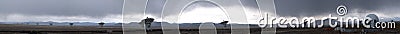 Antenna array rainstorm panorama Stock Photo