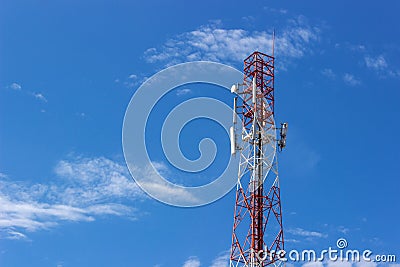 Antenna of Communication Building Stock Photo
