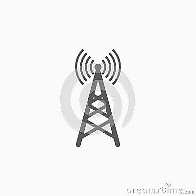 Antenna icon, network, internet, WiFi Vector Illustration