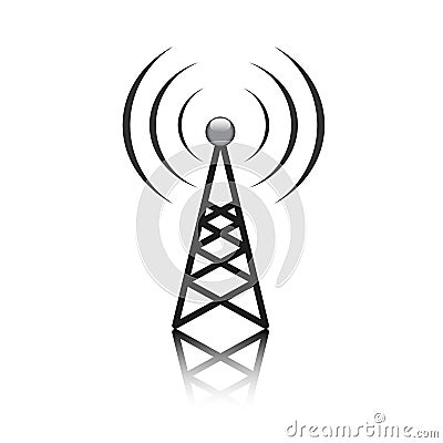 Antenna mast sign Vector Illustration