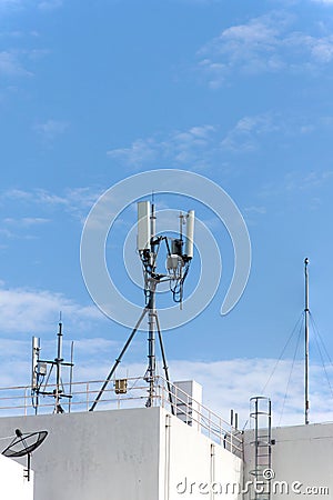 Antenna mobile communication Stock Photo