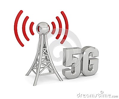 Antenna network 5G wireless Stock Photo