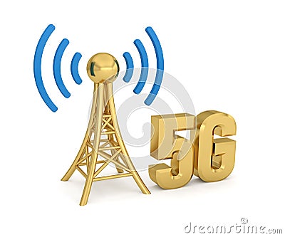 Antenna network 5G wireless Stock Photo