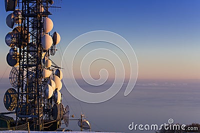 Antenna repeater Stock Photo