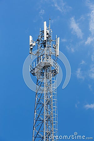 Antenna repeater tower Stock Photo