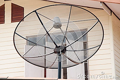 Antenna satellite dish Stock Photo