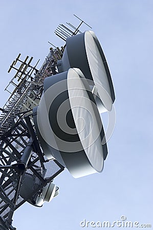 Antennas in the sky Stock Photo