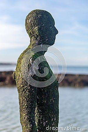 Anthony Gormley statue Margate Kent England Editorial Stock Photo