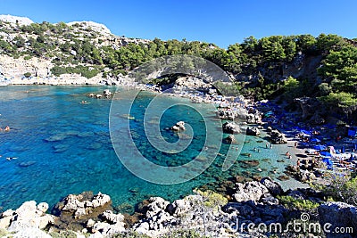 Anthony Quinn Bay Rhodes Greece Stock Photo