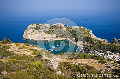 Anthony Quinn Bay on Rhodes island, Greece Stock Photo