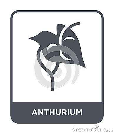 anthurium icon in trendy design style. anthurium icon isolated on white background. anthurium vector icon simple and modern flat Vector Illustration