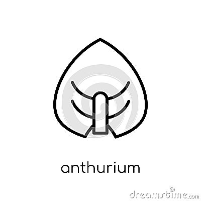 Anthurium icon. Trendy modern flat linear vector Anthurium icon Vector Illustration