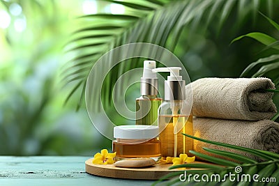 Anti aging fragrance free tonerdermaplaning oil. Skincare anti aging skincare ritualhygiene oil. Cream skincare dispenser balm Stock Photo