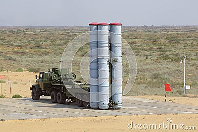 Anti-aircraft missile complex S-300 (SA-10 Grumble) Editorial Stock Photo