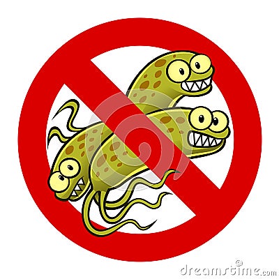 Anti bacterium sign Vector Illustration