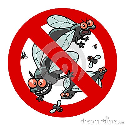 Anti blackfly sign Vector Illustration