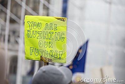 Anti-Brexit suporters in London campaigning to stay in European Union Stock Photo