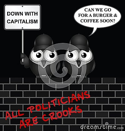 Anti capitalism protest Vector Illustration