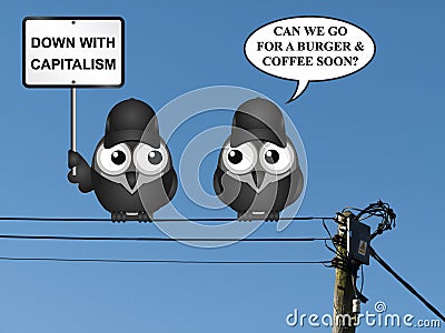 Anti capitalism protest Stock Photo