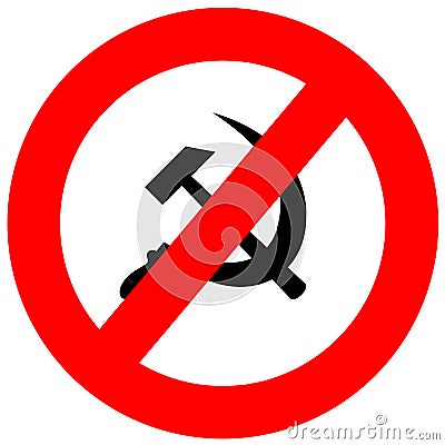 Anti Communism Sign Stock Photo