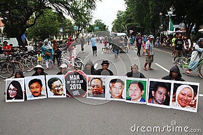 Anti-corruption demonstration Editorial Stock Photo