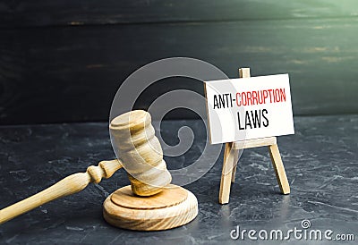 Anti-corruption laws. Fight against corruption and illegal enrichment. Digitalization of government public services. Effective Stock Photo