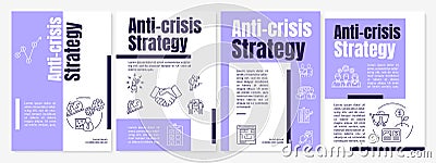 Anti crisis strategy brochure template Vector Illustration