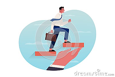 Anti crisis support, help, business investment, career concept. Vector Illustration