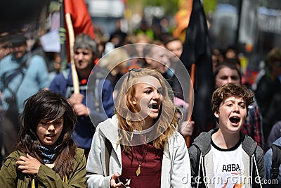 Anti Cuts Protest in London Editorial Stock Photo