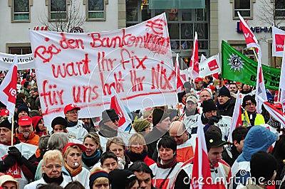 Anti Euro protest Editorial Stock Photo