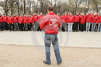 Anti-fascist conduct patrols Editorial Stock Photo