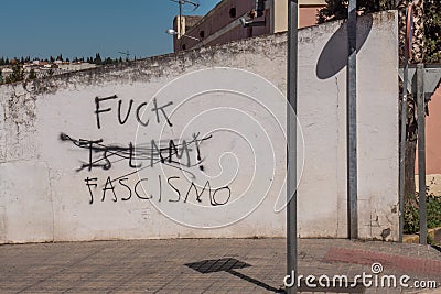 Anti fascist response. Editorial Stock Photo