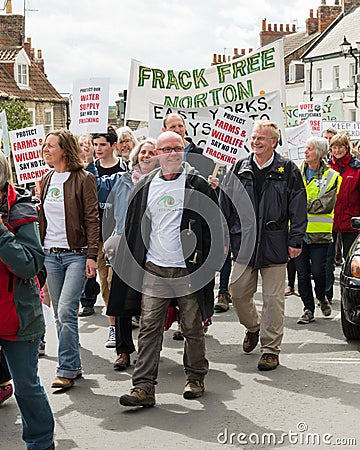 Anti-Fracking March - Fracking - Protest - Frack Free Editorial Stock Photo