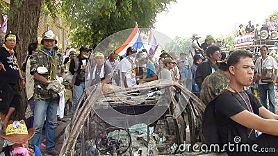Anti Goverment VS Thai Riot Police Editorial Stock Photo