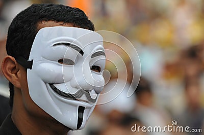 Anti-Government People's Army Group Rally in Bangkok Editorial Stock Photo