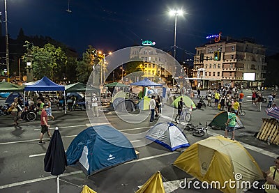 Anti-government protests in Sofia continue Editorial Stock Photo