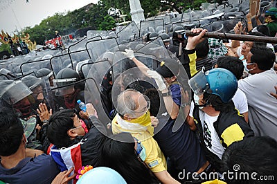 Anti-Government Rally in Bangkok Editorial Stock Photo