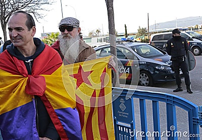 Anti monarchy protest in Spain Editorial Stock Photo