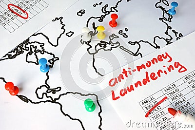 Anti-money laundering AML concept. Stock Photo
