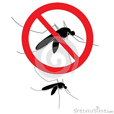 Anti mosquito sign Vector Illustration
