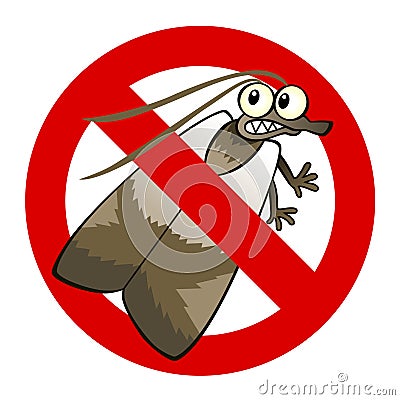 Anti moth sign Vector Illustration